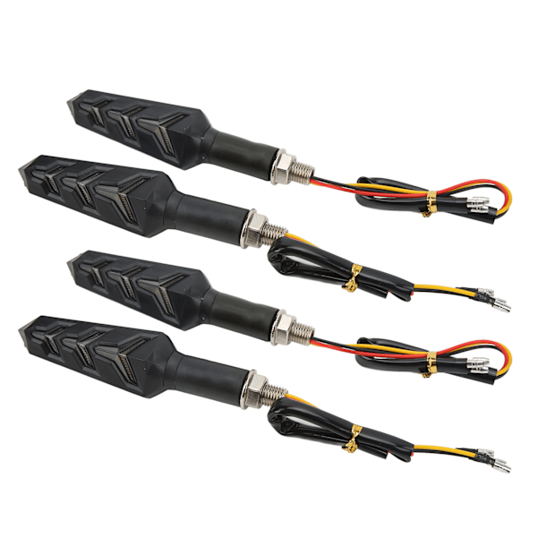 4 stk Motorsykkel LED Blinklys Dagkjørelys Foran Blinklys Bak Blinklys 12V Gul