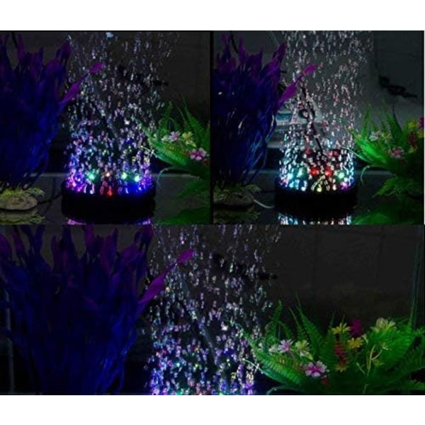 Aquarium bubbellampa med LED luftpump för sköldpaddsdekoration