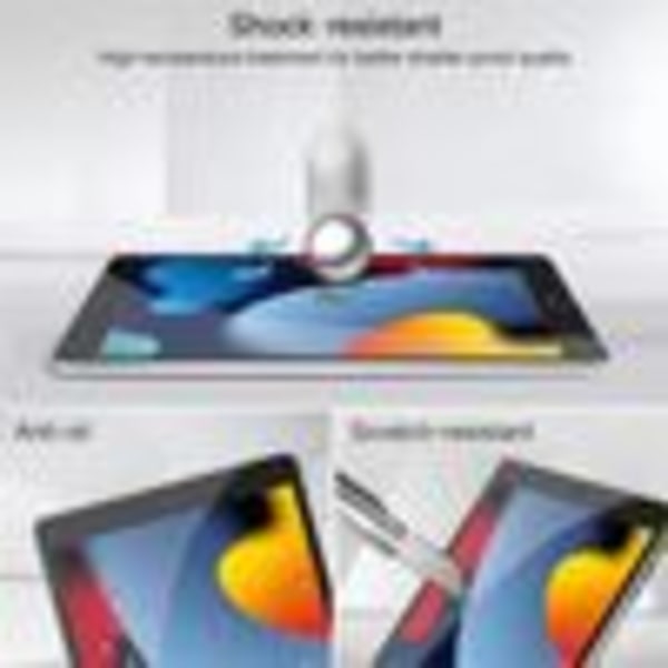 [2-pack] ProCase Skyddande film för iPad 10,2 tum 9:e / 8:e / 7:e generationen 2021/2020/2019 Skärmskydd 9H Härdat glas Skärmskydd