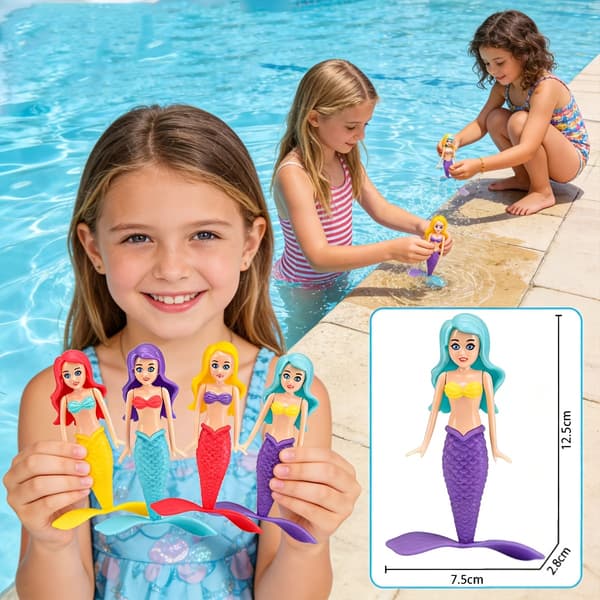 Multigåvor för barn till poolen 5 PCS Rotating Mermaid