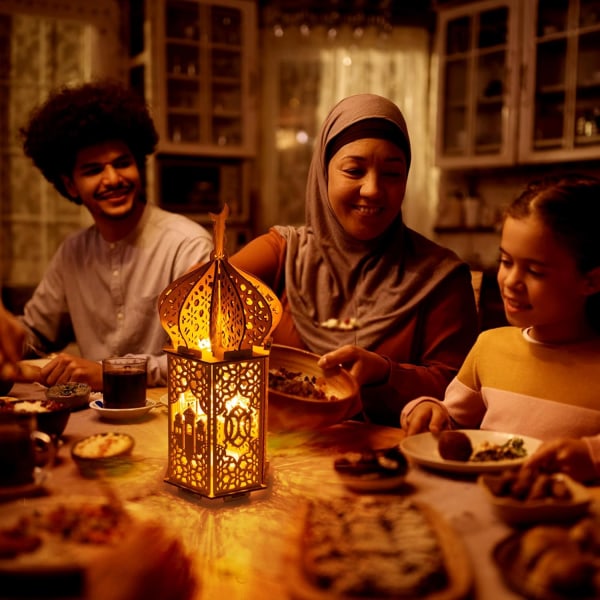 Ramadan-lyktdekorasjon Eid-håndverk Ramadan-dekor for hjemmet, batteridrevet