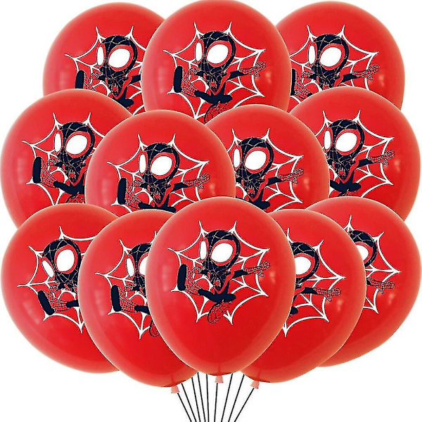 Spidey ja Hänen Fantastiset Ystävänsä 12 Tuuman Lateksi Ilmapallot Spiderman Syntymäpäiväjuhlat Lapsille Vauvakutsujuhlat Tarvikkeet As picture-D-12pcs