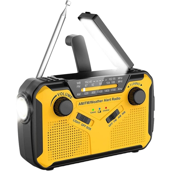 Emergency Weather Radio,Solar Hand Crank Emergency Radio for Outdoor Survival Climbing Hiking