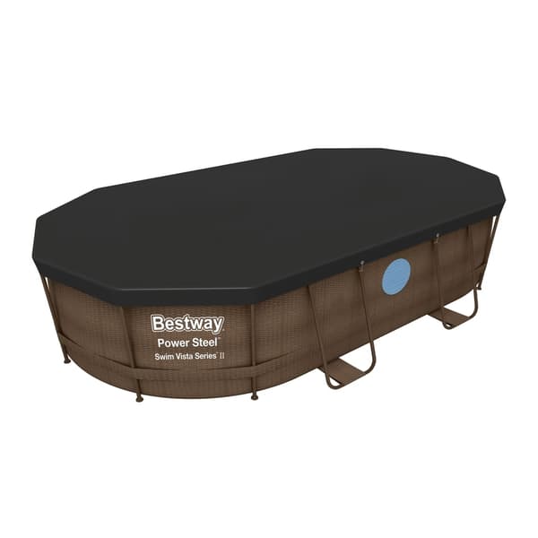 Bestway Poolskydd 418x230 cm Black Black