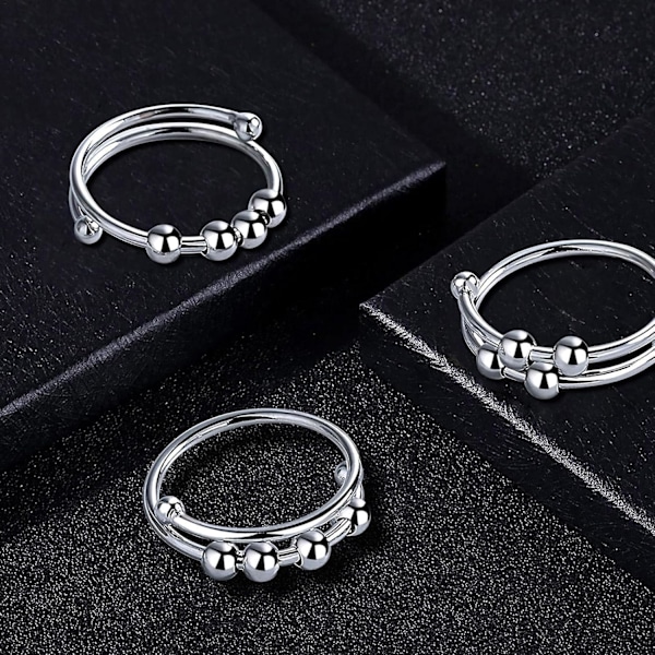 Justerbar Fidget Ring | Sød justerbar roterende ring | Fingertilbehør til kærester, kærester, ægtefæller, hustruer, partnere og ledsagere