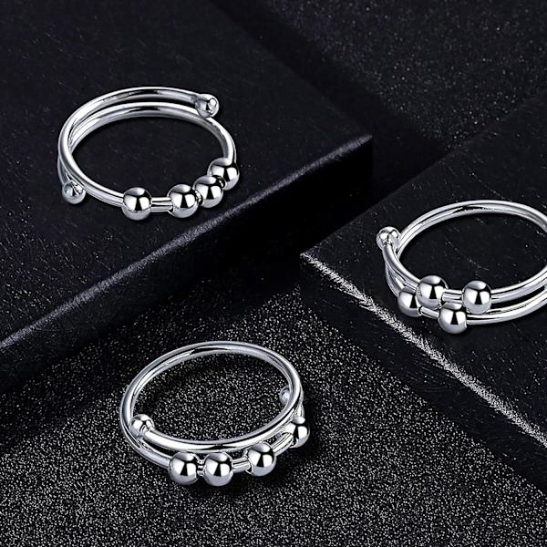 Justerbar Fidget Ring | Söt justerbar roterande roterande ring | Fingertillbehör för flickvänner Pojkvänner Makar Hustrur Partners följeslagare