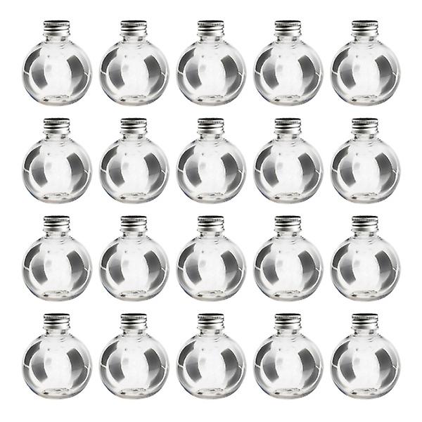 20st tomma husdjursklara flaskor Läckagesäkra glödlampsflaska Vattenflaska för hemmet (8x8 cm, genomskinlig)