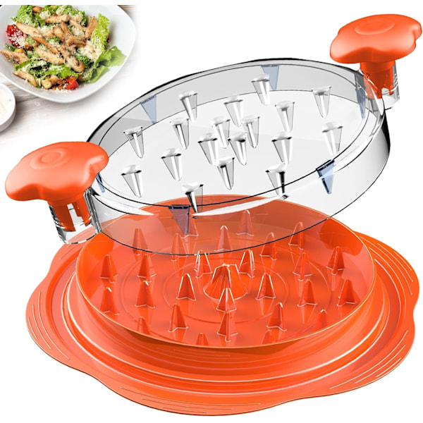 Kana silppuri iso kana rinta silppuri työkalu kierre harja ja haarukka, näkyvä liha silppuri kone, liukumaton nauha, ergonominen, kana (oranssi) Orange