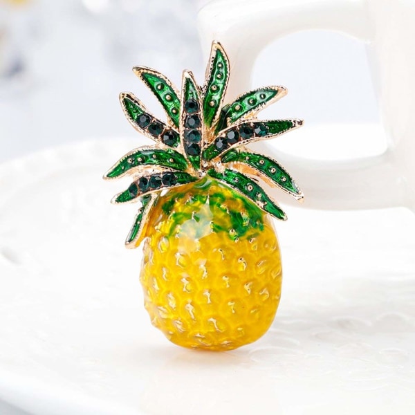 Hållbar frukt ananas brosch, skjorta halsduk klänning accessoarer