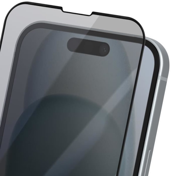 Anti-spionage härdat glas för iPhone 16 9H hårdhet Anti-fingeravtryck Svart Black