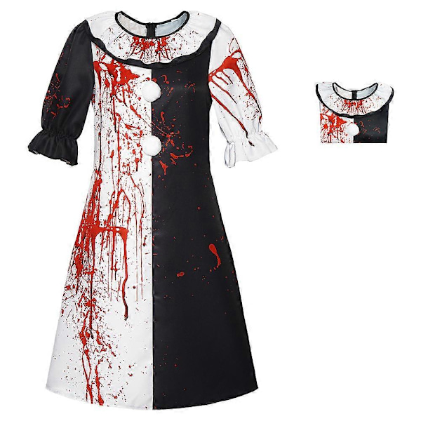 Terrifier 2 Art the Clown Cosplay Blodig Jumpsuit för Vuxna Unisex Halloween Karneval Kostymdräkter Festkläder Kvinnor Women 2XL