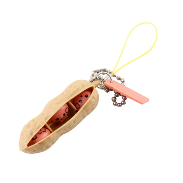 10 st Stress relief Press-a-peanut-leksak Anti-ångestleksak nyckelring