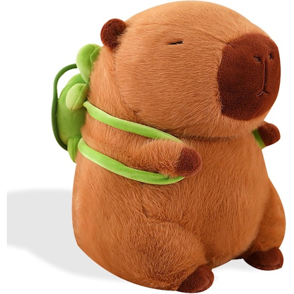 Söt Capybara Plyschdjur med Sköldpaddsryggsäck Capybara Plyschleksak