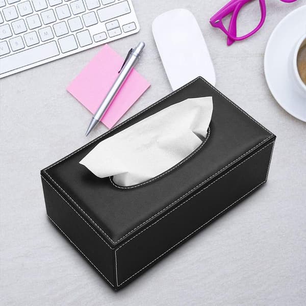 Rektangulär Förvaringslåda för Pappersnäsdukar för Hemmakontor Bildekoration 23,5x12,5cm