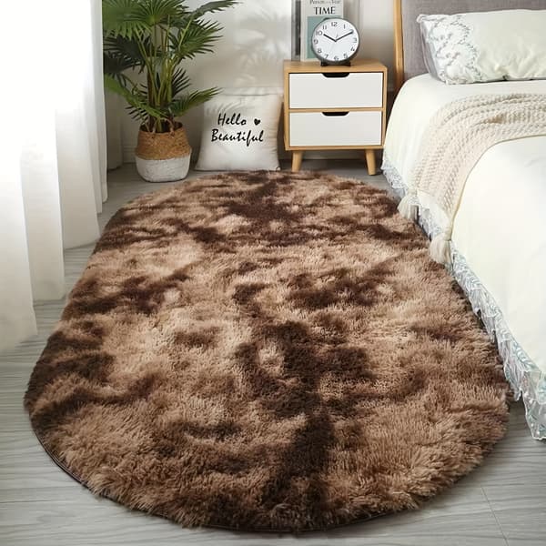 Oval tæppe egnet til soveværelse, stue - Blød luv moderne ///// - Håndvask tæppe, kompakt måtte til små rum Solid Color - Grass Green 80*160cm