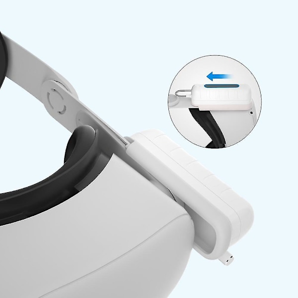 Yhteensopiva Oculus/meta Quest 2:n ja Questin kanssa, Elite Strap -laturi, 5000 mAh nopea lataus ja pidennetty akku 2 tunniksi