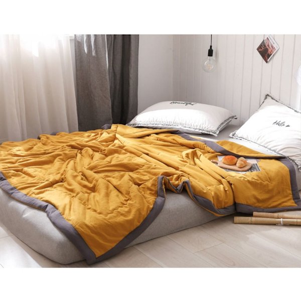 Kølende sommerdyne Bomuldsdyne GUL 100X130CM gul yellow 100x130cm