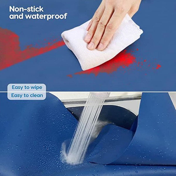 Ekstra Stor Silikonmatte, Varmebestandig, Vanntett, Sklisikker, Kjøkkenbenkbeskytter, Vinyl Hobbymatte, Bordbrikke Hvit Gjennomsiktig White translucent 50 X 50 CM