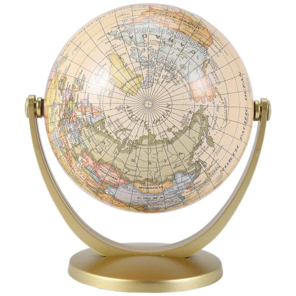 Retro Roterande Globe Jorden Antik Hemmakontor Inredning Geografi Utbildning Lärande Karta Skolmaterial