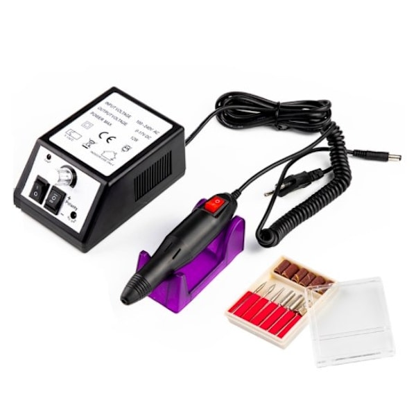 Elektrisk fil - Elektrisk nagelfil med tillbehör - 15 000 RPM - Perfekt Gray