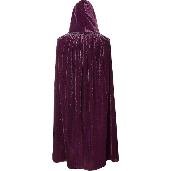 Fløyelshette Kapp Unisex Halloween-kappe Devil Wizard Halloween Jul A Claret 130cm