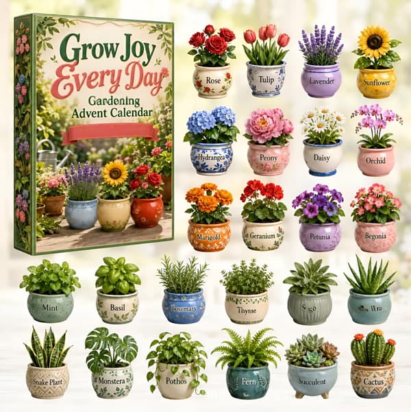 Julekalender for Haveelskere – 24 Akryl Julepynt Blind Box C