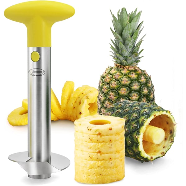 Ananas-kernefjerner, [Opgraderet, forstærket, tykkere blad] Newness Premium Ananas-kernefjerner, gul