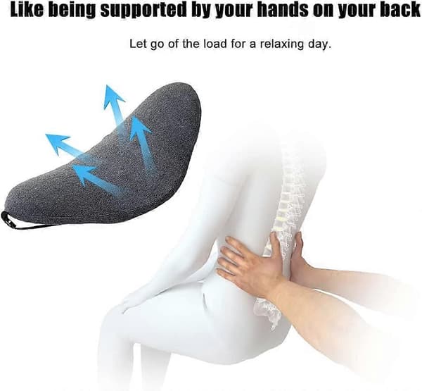 Lumbar Pillow, Memory Foam Lumbar Support Pillow Sleeping Pillow Bed Support Back Pillow, Foam Lumbar Pillow that can relieve lower back pain
