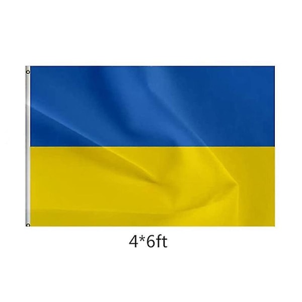 Stor Ukrainsk National Flag 2x3 Ft Polyester Ukrainsk Flagga Utomhus
