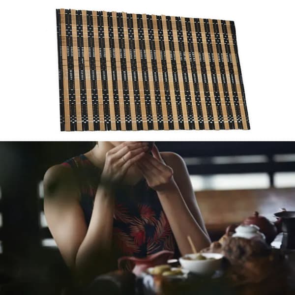 Bambus te-matte, håndvevd bambus te-matte, bambusmatte te-matte te-coaster isolasjonsmatte
