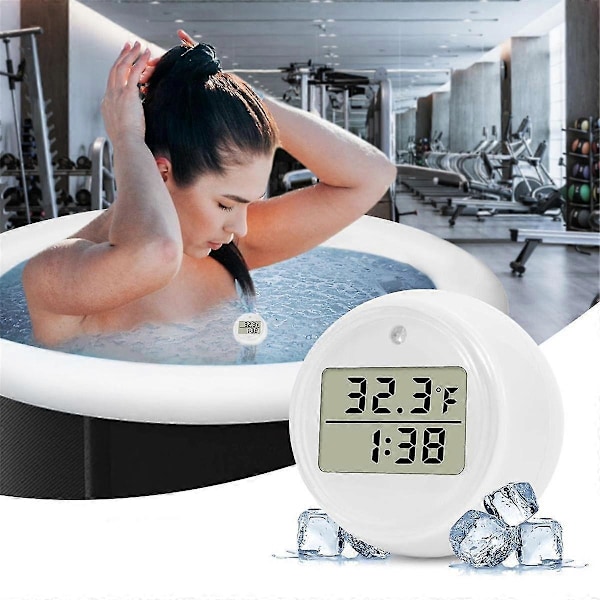 Is-termometer og timer for isbad, vanntemperaturmåler for isbad, vanntett tilbehør for kalde isbad