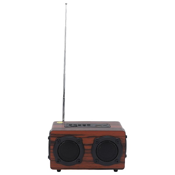 Trådlös Bluetooth-högtalare i trä med stereoljud, radiostöd, minneskort, AUX-ingång och portabel retrodesign_xx