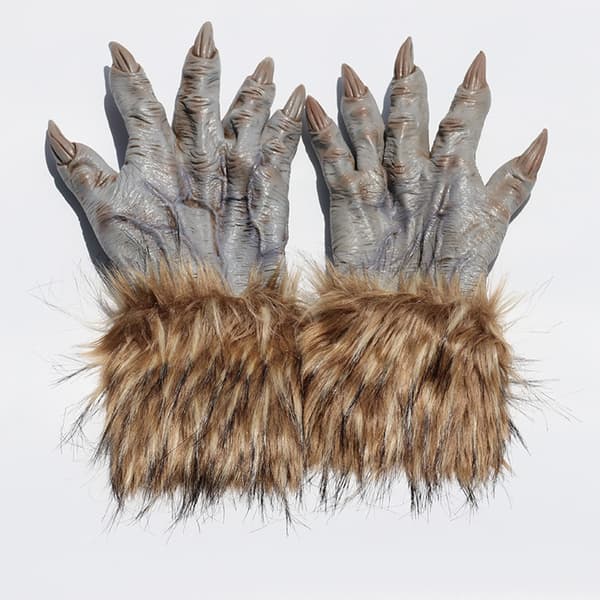 Werewolf Gloves - Hairy Wolf Claw Hands Paws Monster