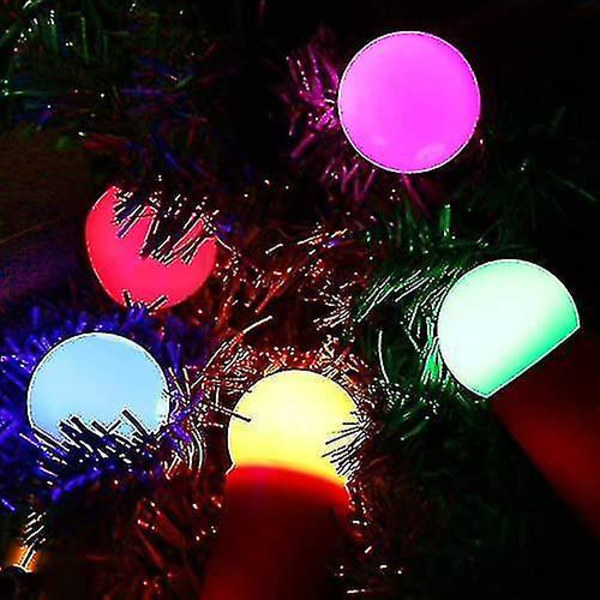 20-pack färgade LED-lampor 2w E27 G45 belysningslampor, färgade LED-golfbollslampor, blandade färger 45mm x 68mm