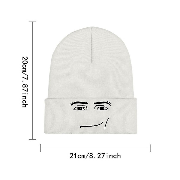 Roblox Ansigtsstrikkede Strikkede Hue Hatte Skullies Beanies Cap Bløde Hætte Hatte Vinter Varme [DB] 8