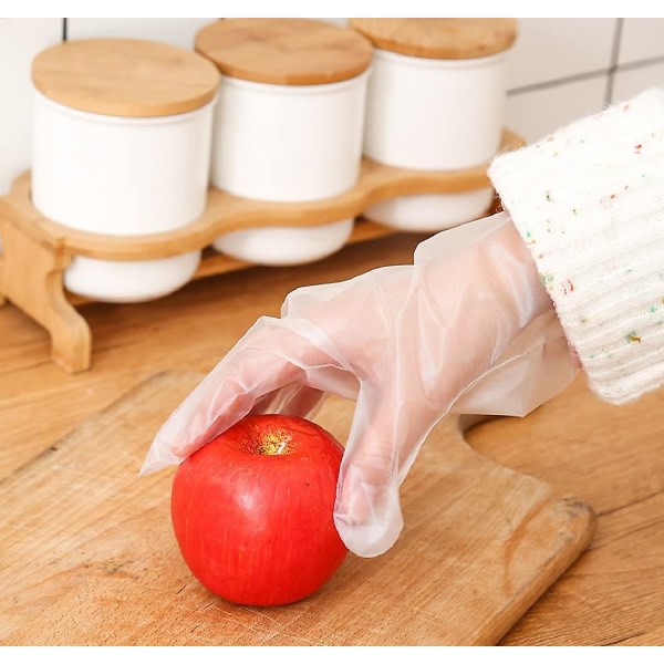 Althee klare plastikhandsker til madlavning, rengøring - 100 stk. L, XL, engangshandsker af polyethylen S-2xl(XL)