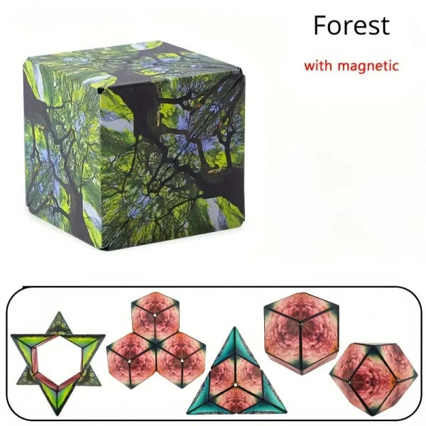 Tredimensionel Varieret Magisk Terning Anti Stress Legetøj Geometri Uendelig Magnetisk Skiftelig