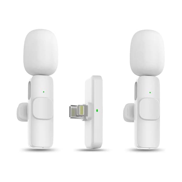 2 i 1 Dobbelt Interface Mikrofon med Støjreduktion Kompatibel med Android Iphone Laptop USB C Optagelse Live Streaming pink