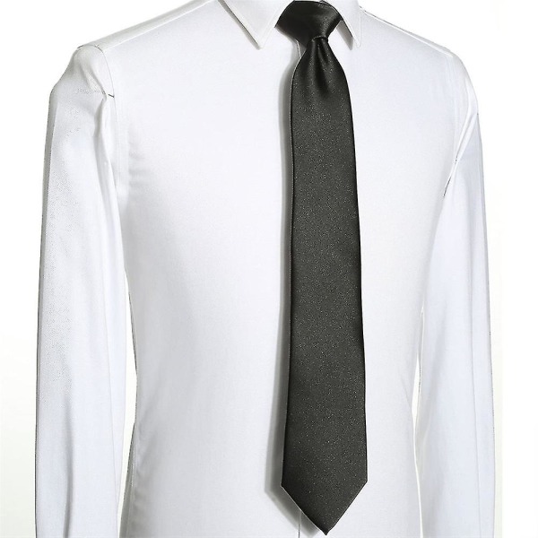 Slips av polyestergarn i ren färg slips för män (kungsblå)