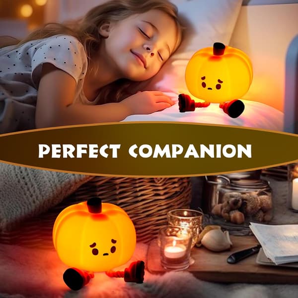 Oppladbar Halloween Gresskar Nattlampe For Voksne Og Barn Soverom Skrivebordsdekor