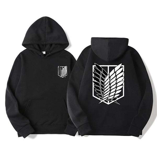 Attack On Titan Anime Hoodie Tröja Pullover Cosplay Topp Unisex Vuxen L