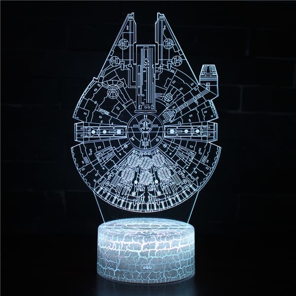 Star Wars 3D Illusion Lamp, LED Night Light, 16 Color Changes, with Remote Control