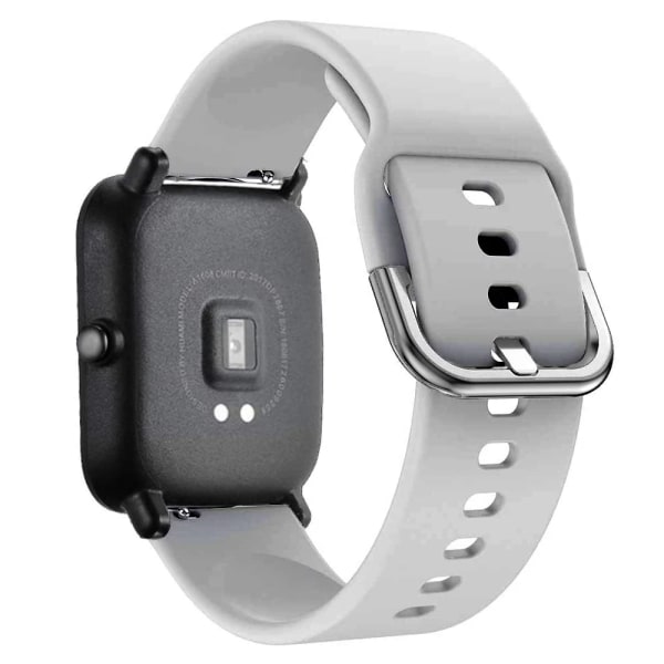 20mm 22mm WatchBand Til Amazfit GTS 2/3/4 Mini Band GTR 2/3/4 42mm Silikone Armbånd Armbånd Til Amazfit Bip Band Tilbehør Grå- Gray-c 20mm watch band