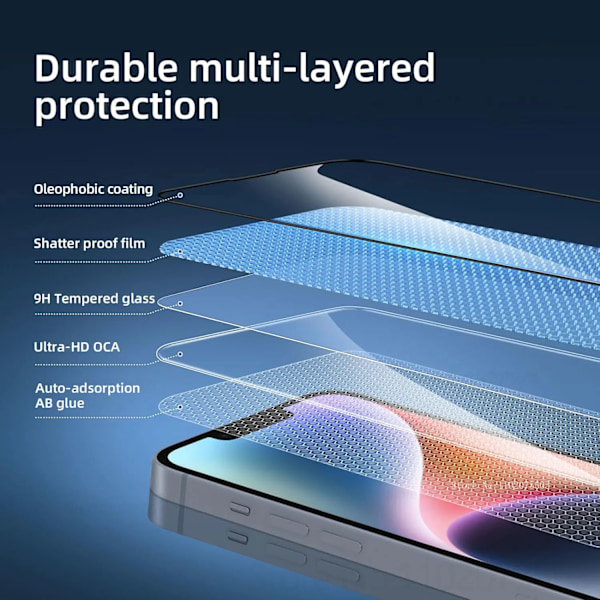 3 stk Herdet Glass til iPhone 16 13 15 11 12 14 Pro Max 12 13 Mini Full Screen Beskytter til iPhone 14. 15 Plus Xr Xs Glass iPhone 15 Plus iPhone 15 Plus 3PCS