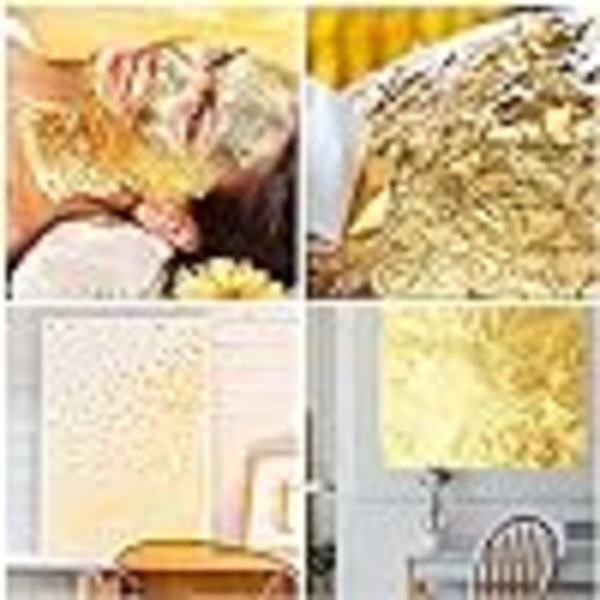 10 stk Spiselige Guld Blad, 24K Guld Blad Ark til Kager Drikke Dekoration (Sidelængde: 1.7\"/4.33cm)