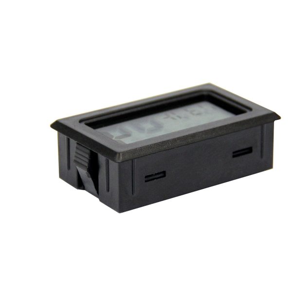 Mini digital termometer hygrometer mätare svart/vit (6-pack - fyrkantig) black Fahrenheit