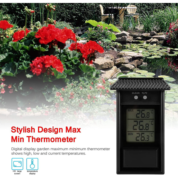 Drivhustermometer, minimum vandtæt digitalt drivhustermometer Drivhustermometer