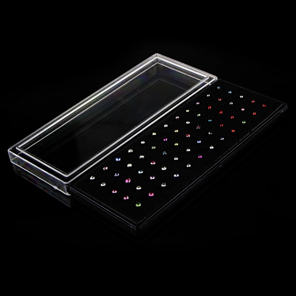 60 stk./sæt Rhinestone Næsering Ben Stud Rustfrit Stål Multicolor