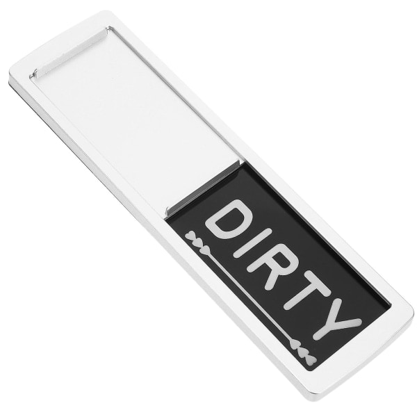 Rengøringsspidsmagnet Clean Dirty Sign Opvaskemaskine Clean Dirty Magnet opslagstavle (17,5x5 cm, sølv)