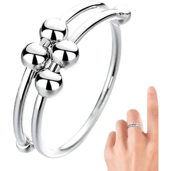 Justerbar Fidget Ring | Söt justerbar roterande roterande ring | Fingertillbehör för flickvänner Pojkvänner Makar Hustrur Partners följeslagare